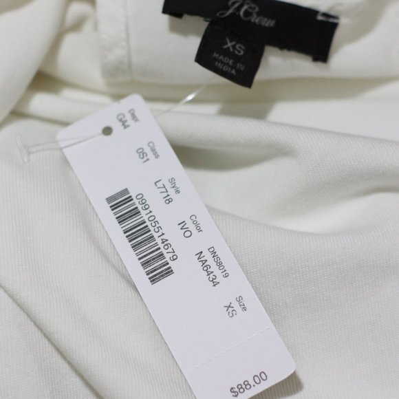 J. CREW Solid White Scalloped Edge Dress - Picture 5 of 5